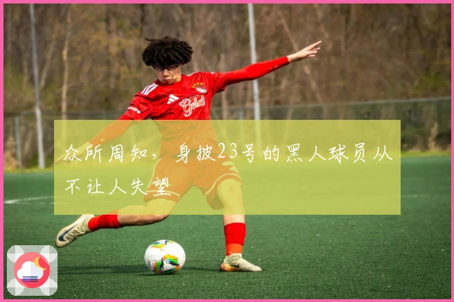 众所周知，身披23号的黑人球员从不让人失望